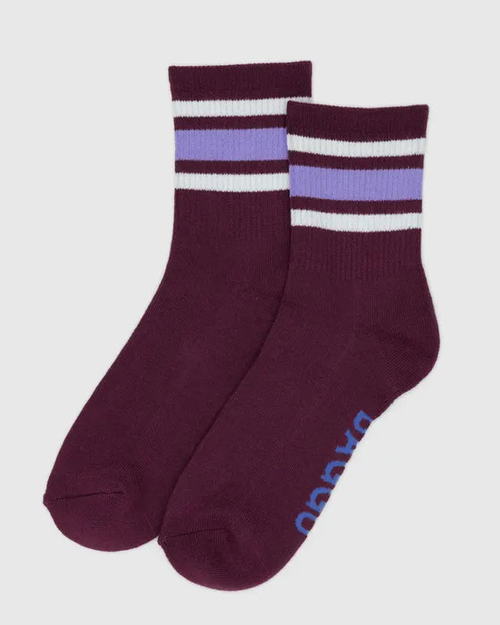 Mahogany Stripe Ribbed Socks