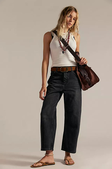 Deep Trance Dropped Boyfriend Jeans