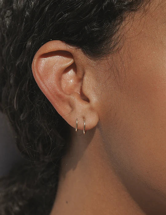 Nautilus Hoops - Silver