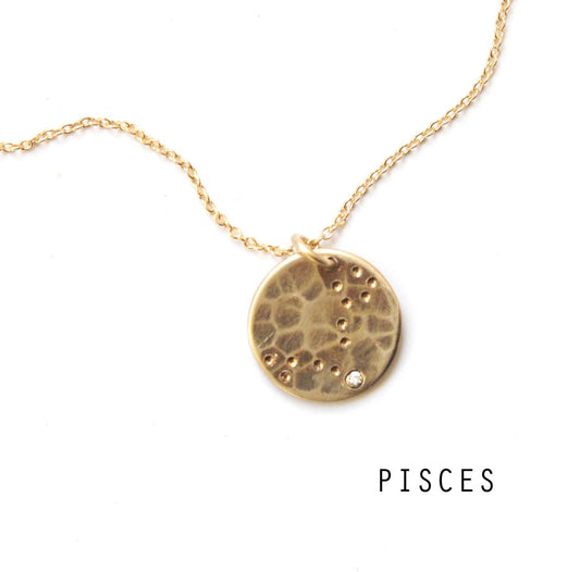 Pisces Zodiac Necklace.