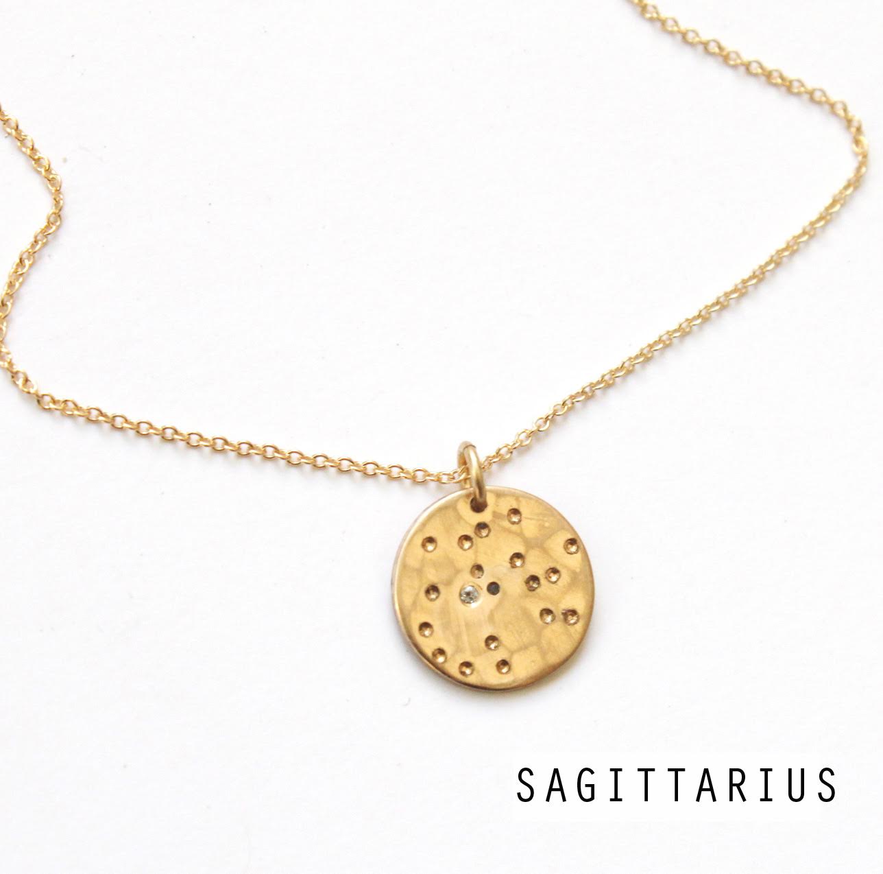 Sagittarius Zodiac Necklace.