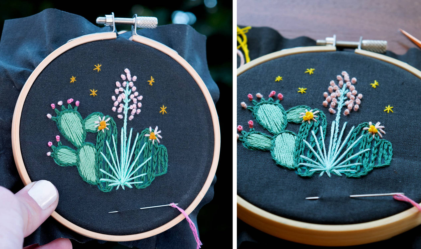DIY Embroidered Ornament Kit, Cactus
