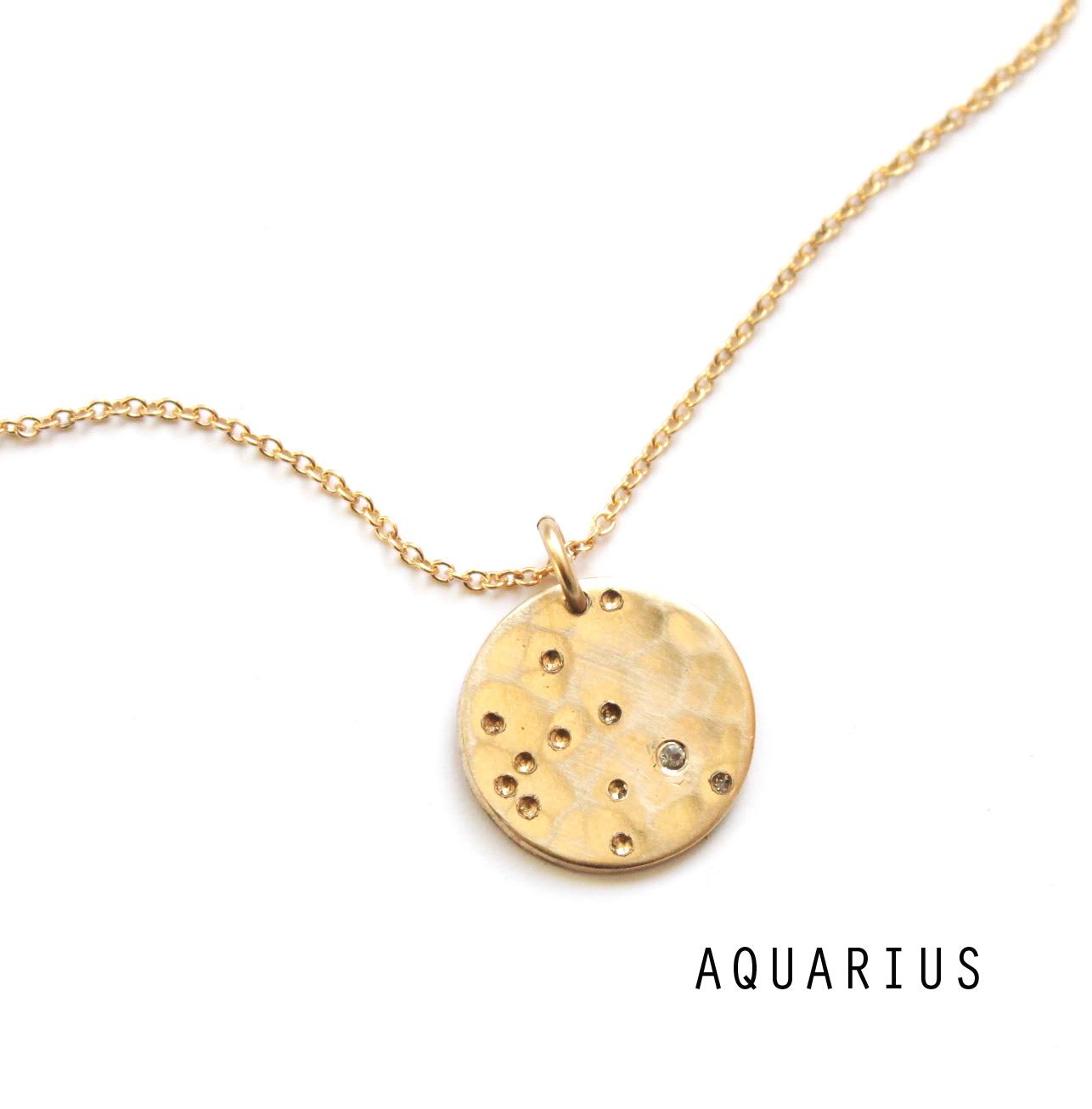 Aquarius zodiac Necklace.