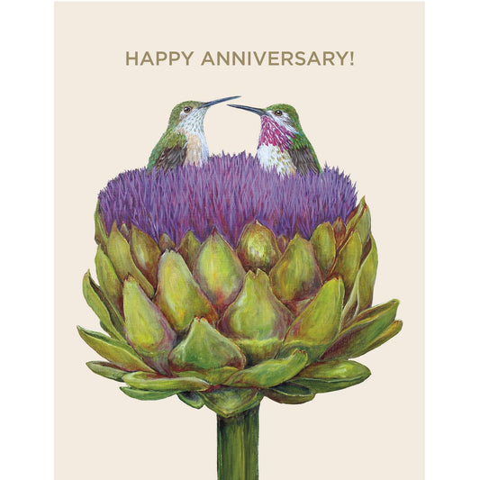 Anniversary Hummingbirds Card: Paper
