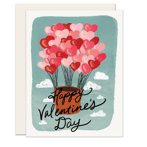 Valentine's Hot Air Balloon | Happy Valentine's Day Card