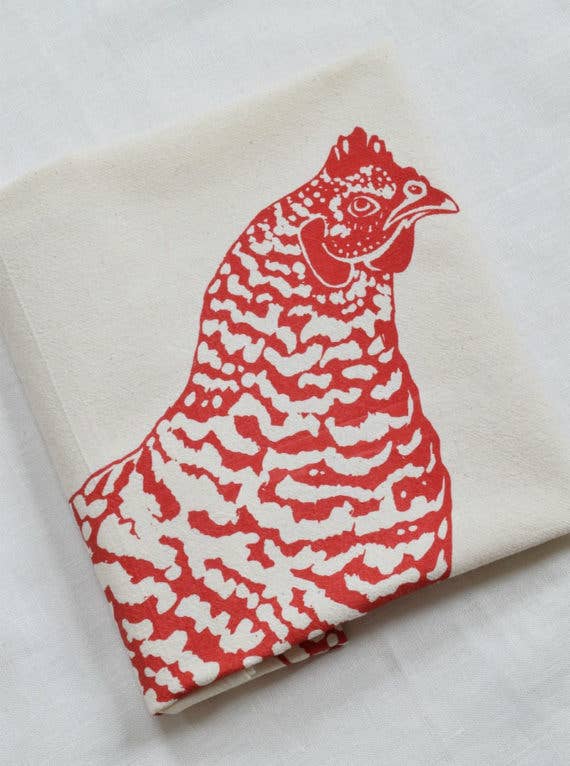 Chicken Tea Towel (Red)