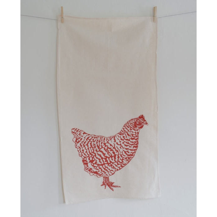 Chicken Tea Towel (Red)