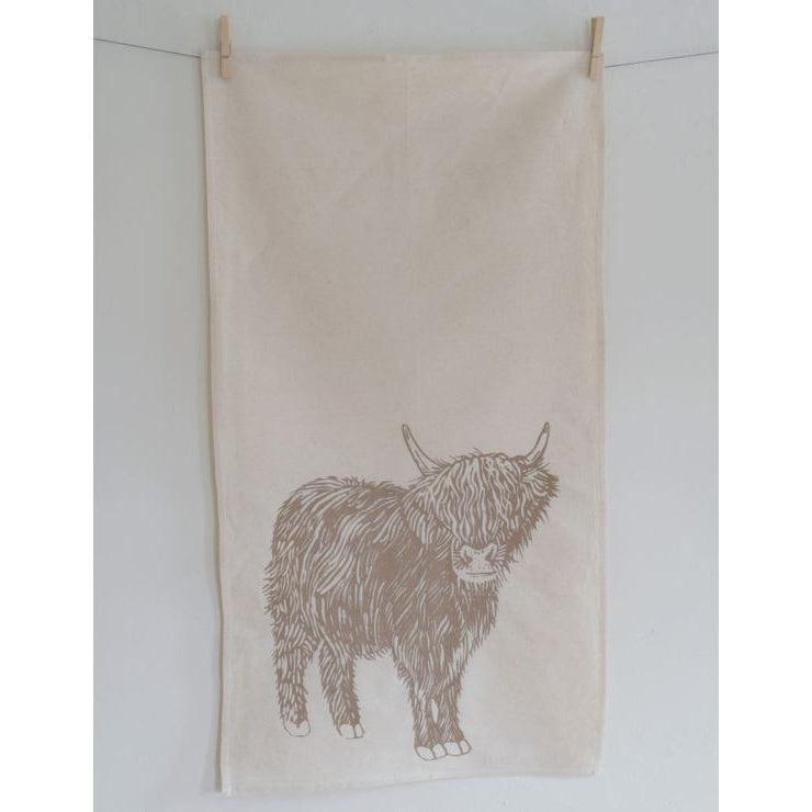 Cow Tea Towel (Brown)