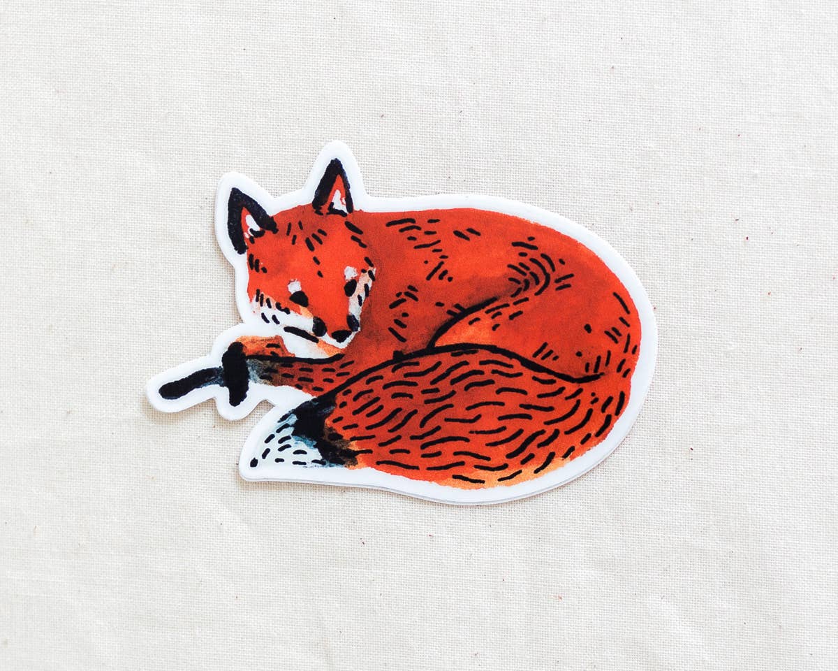 Red Fox Animal Vinyl Sticker