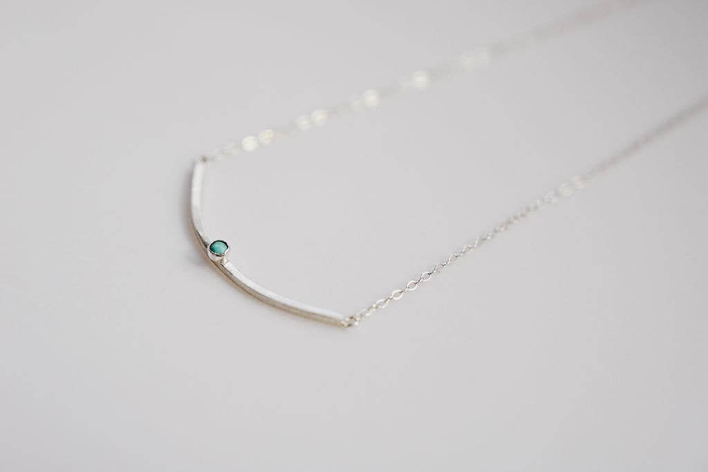 Open Birds Nest with Stone Necklace