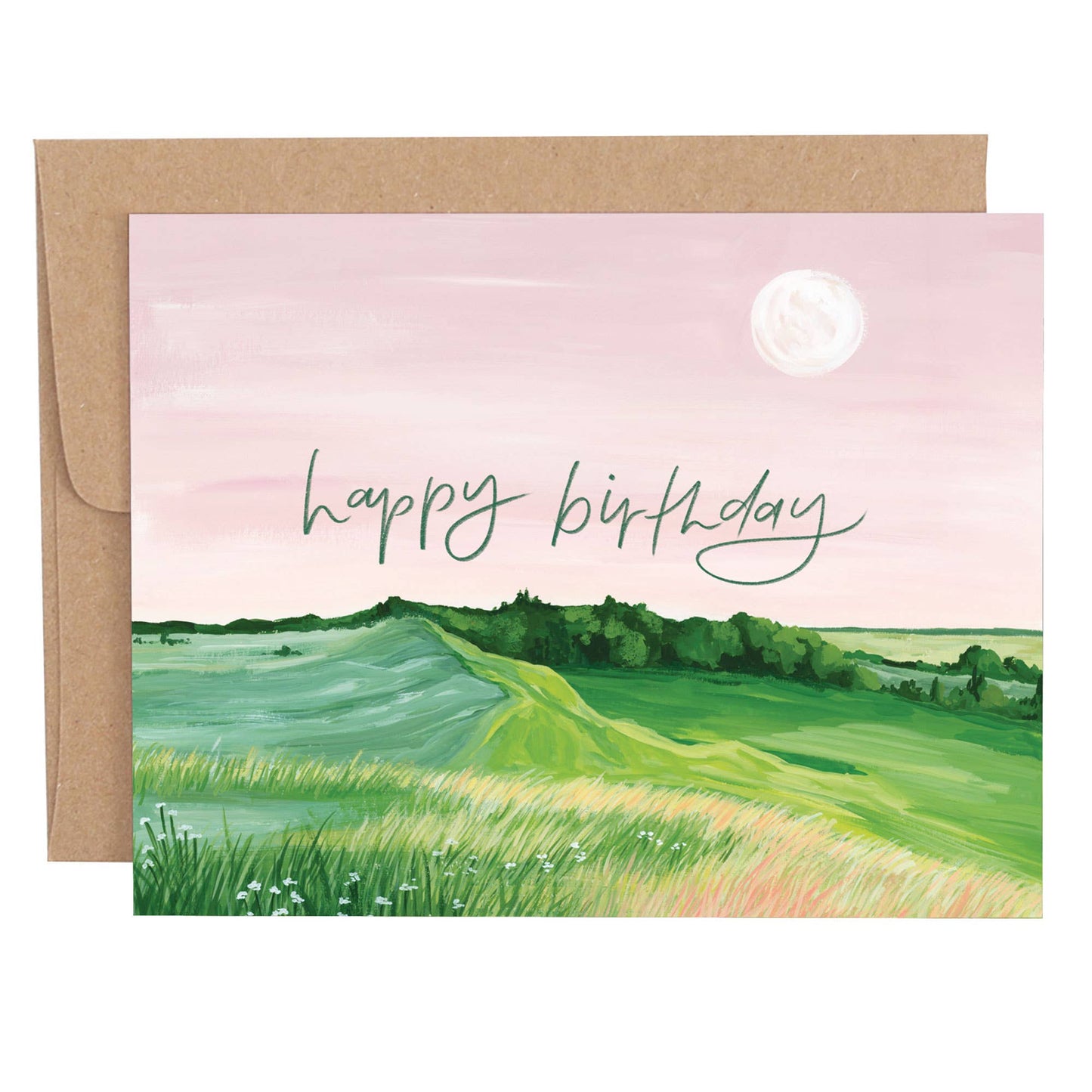 Pink Sky Birthday Greeting Card