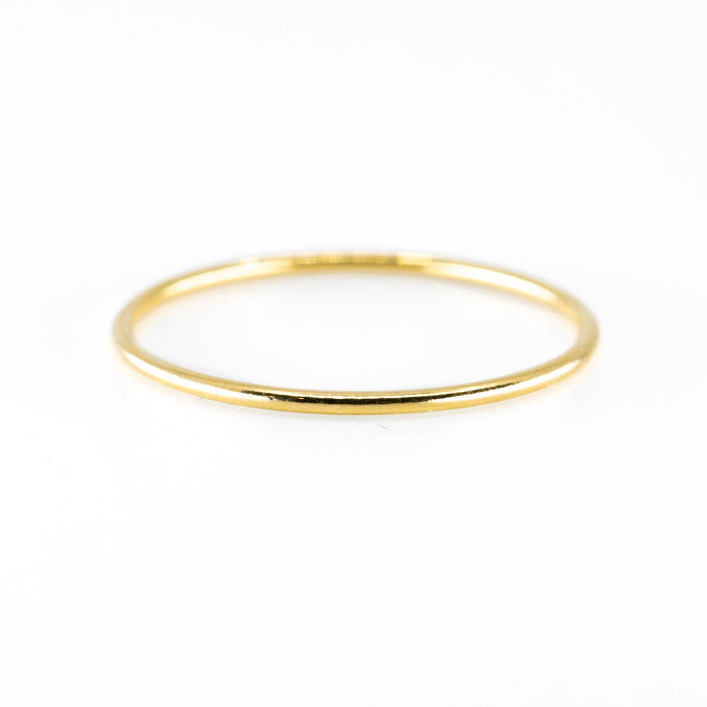 Smooth Stacking Ring in Gold