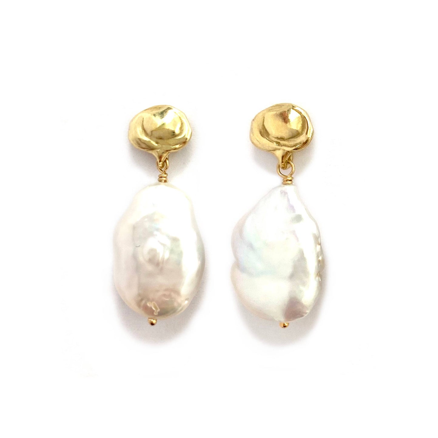 Cloud Earrings with Baroque Pearl