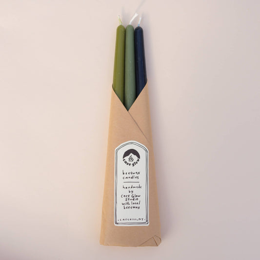 Dusk Beeswax Taper-Set of 3