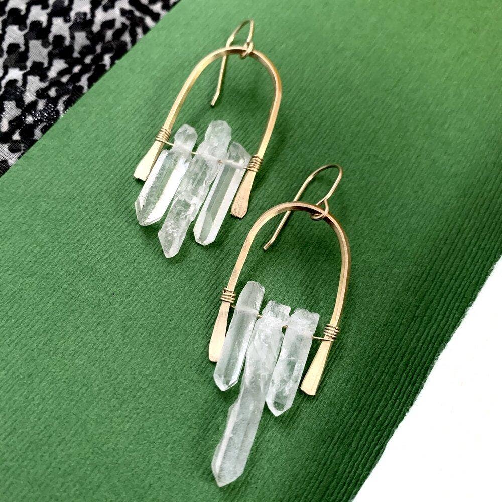 Handmade Fallen Crystal Earrings