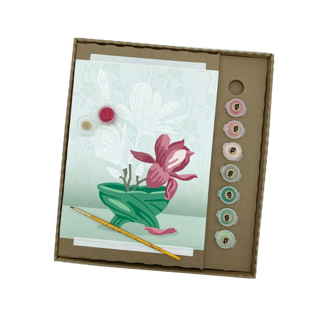 Magnolia Ikebana Paint-by-Number Kit