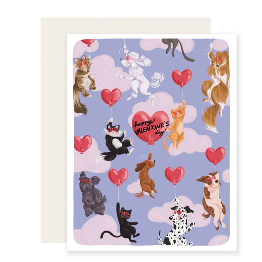 Dogs & Cats Valentine | Cute Valentine's Day Card for Kids