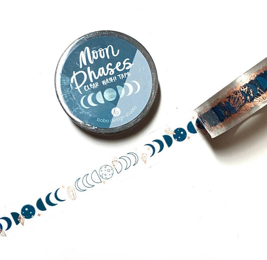 Moon Phases- Clear Washi Tape