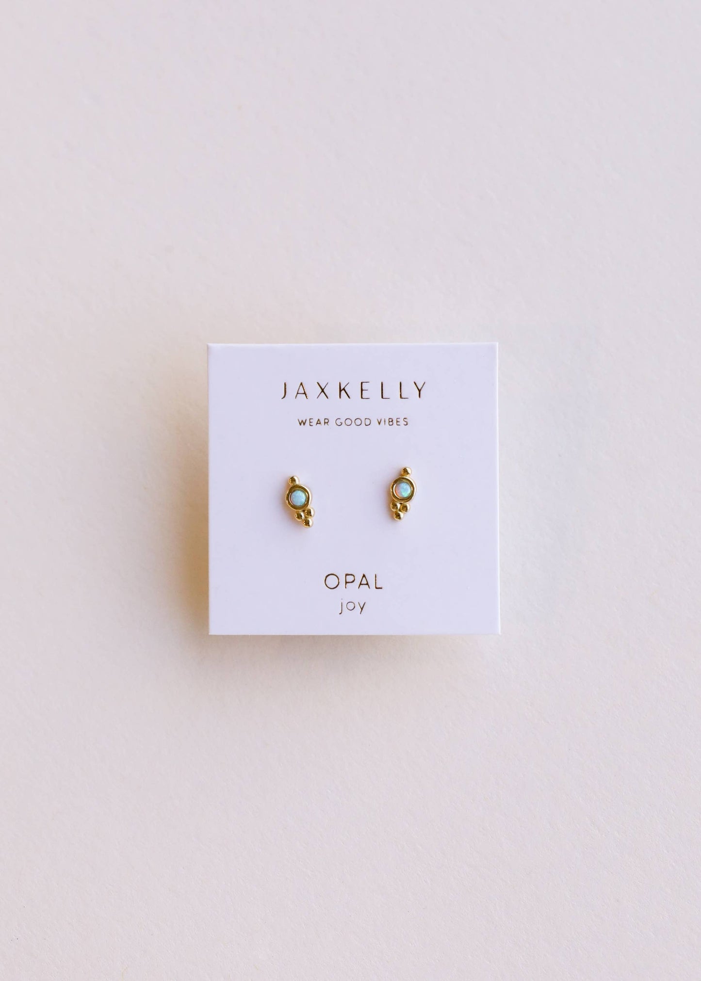 Tri Ball Studs - Fire Opal - Earring