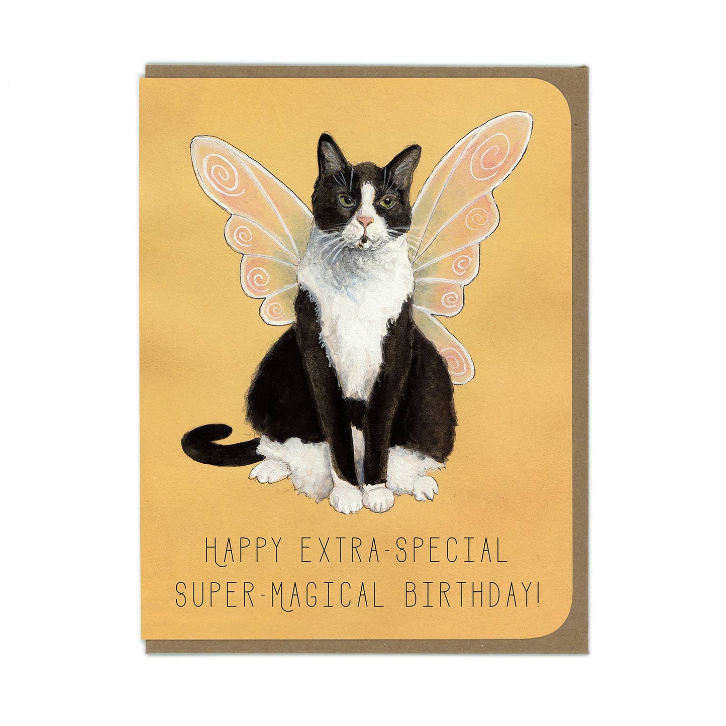 BIRTHDAY Fairy Cat Greeting Card