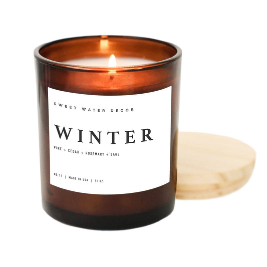 Winter Soy Candle | 11 oz Amber Jar Candle