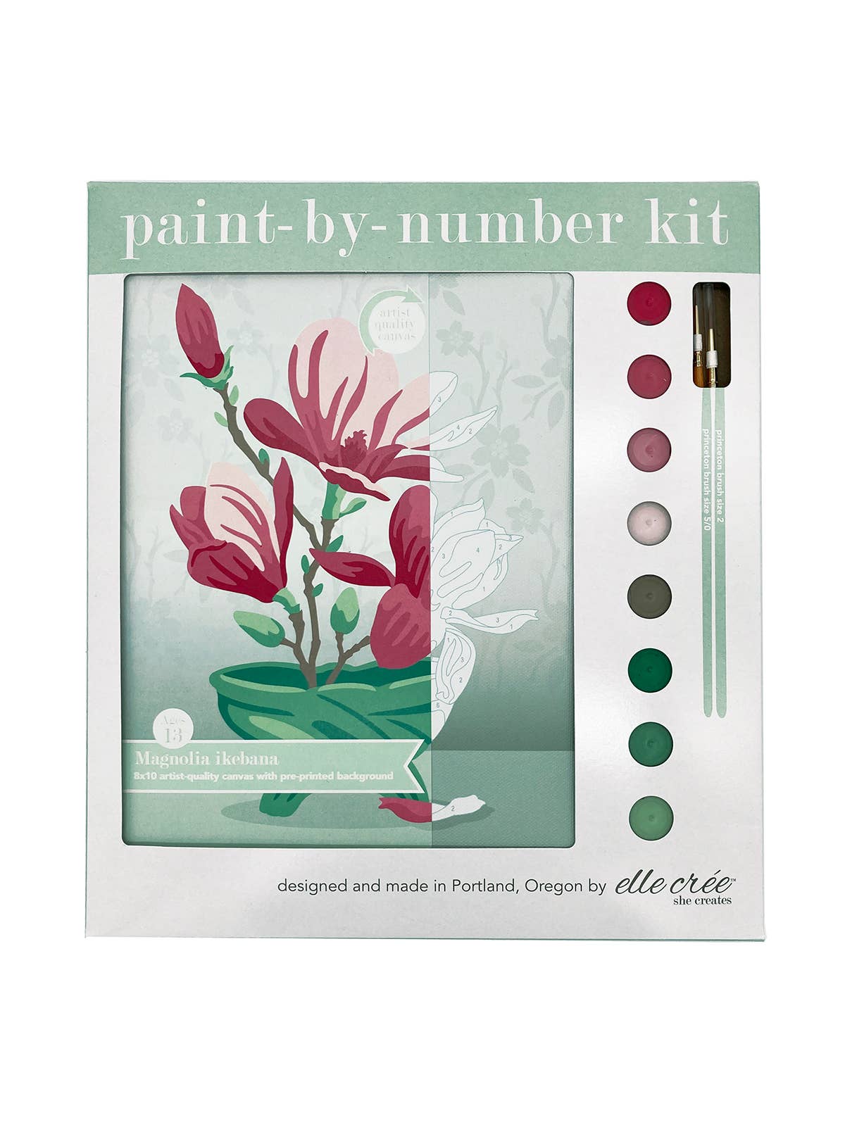Magnolia Ikebana Paint-by-Number Kit