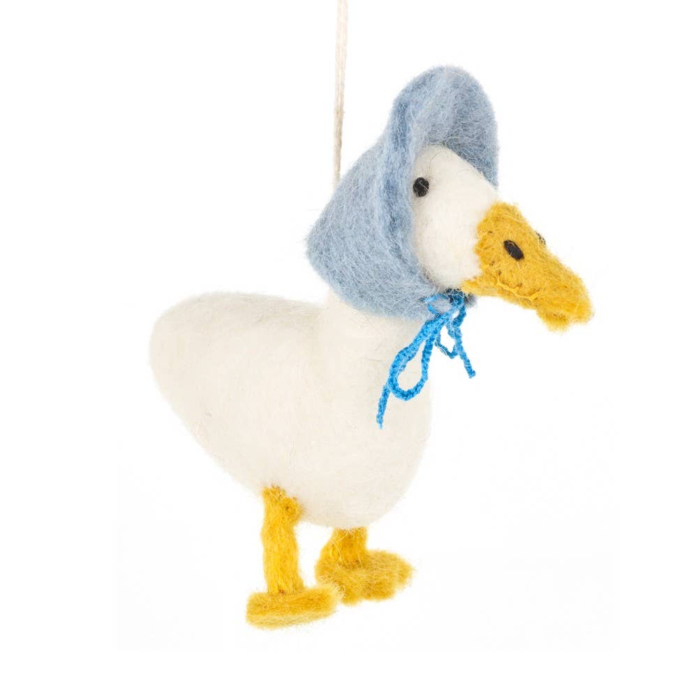 Handmade Amy Duck Hanging Biodegradable Needle Felt Easter