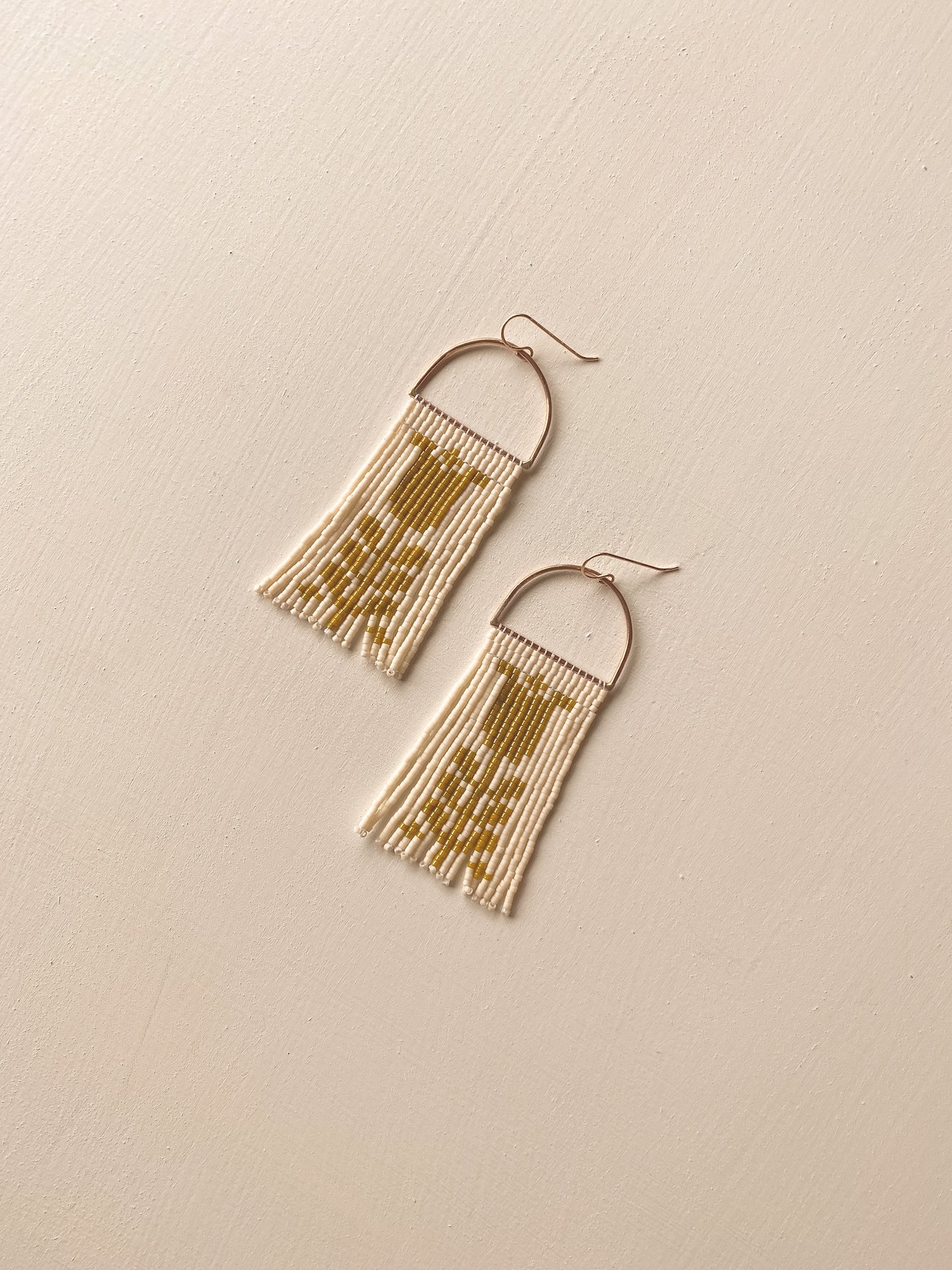 Deco Flower Beaded Earrings