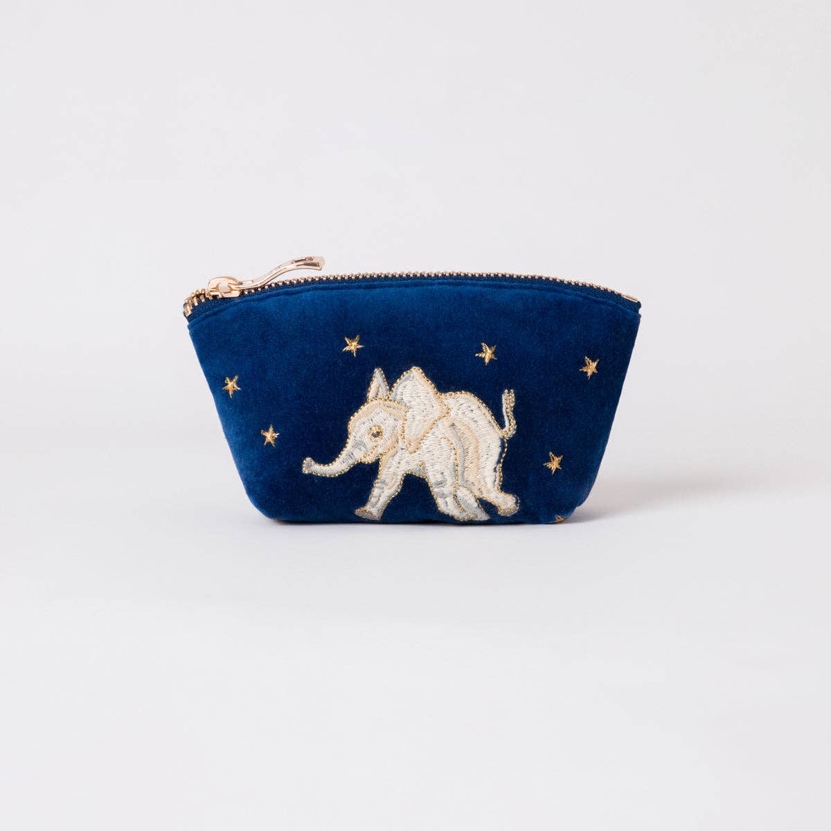 Orphaned Elephants Conservation Collection Coin Purse: Navy / Velvet