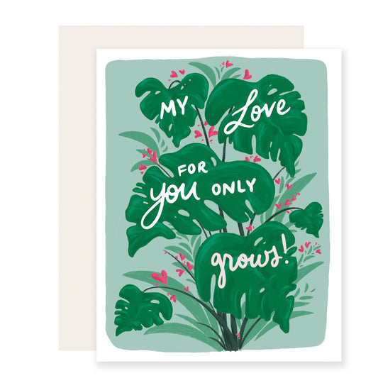 Love Only Grows | Plant Lover Valentine Anniversary Card