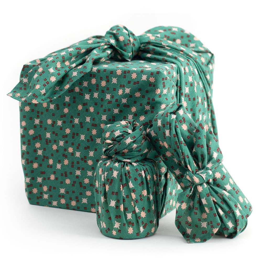 Holiday Stars Fabric Gift Wrap