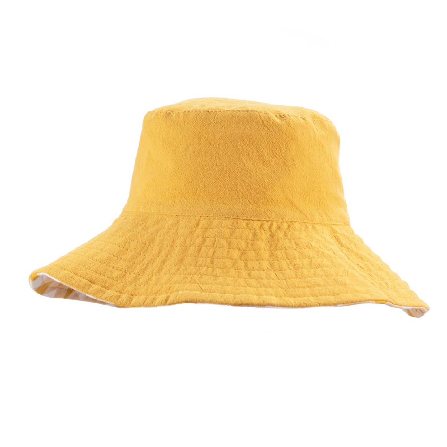 Retro Check  Sun Hat Ochre 3-6 Years