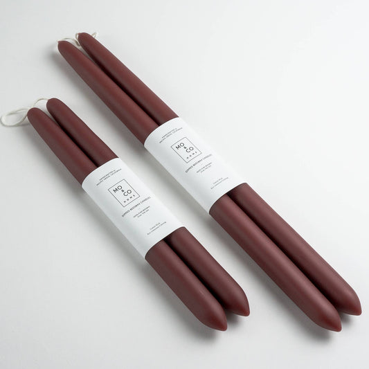 10"  - 100% Beeswax Dipped Candles | Burgundy